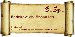 Bedekovich Szabolcs névjegykártya